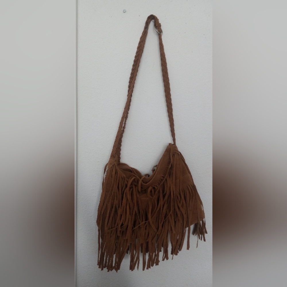 Fringe Tan Shoulder Bag